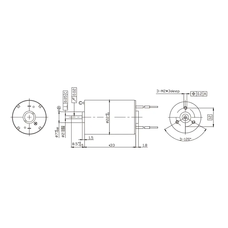 22 Carbon Brush DC Motor